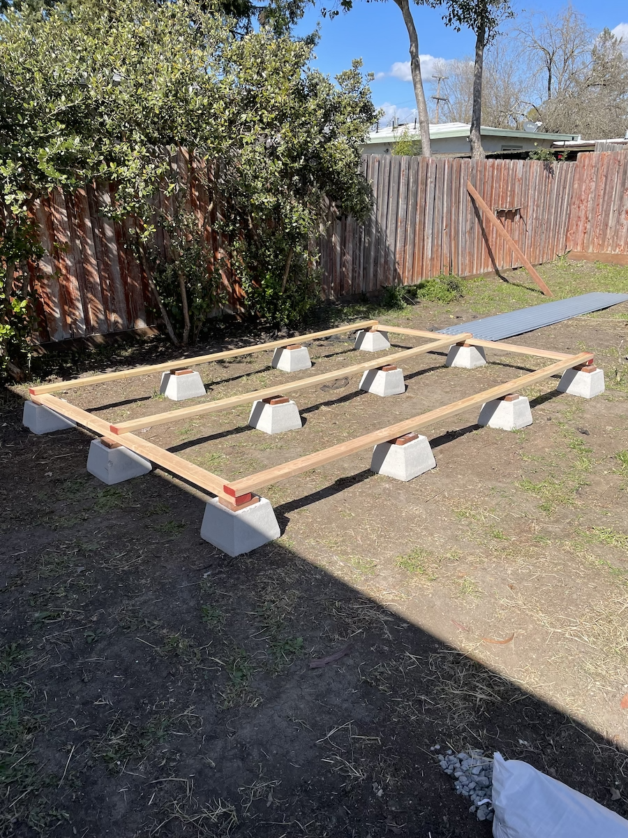 Mapping out shed location in yard